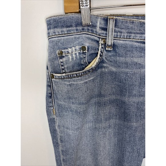 Rag & Bone Women’s Straight Leg Medium Wash Jeans Raw Hem Size 30 - Picture 2 of 9
